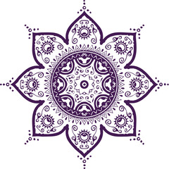 Beautiful flower art and mandala vector design