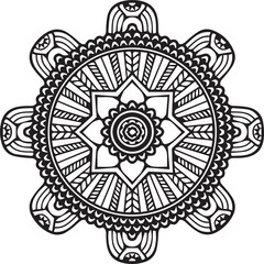 Beautiful flower art and mandala vector design