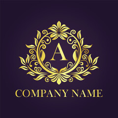 Vintage and luxury logo template Premium Vector, Royalty
