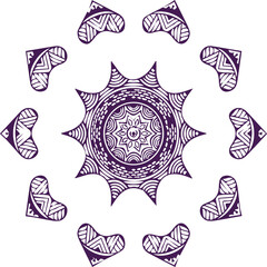 Beautiful flower art and mandala vector design
