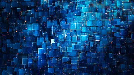 Blue tech finance background abstract pixel element network. Abstract business tech science background