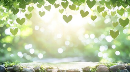 Captivating forest photography heart-illuminated moments and bokeh magic