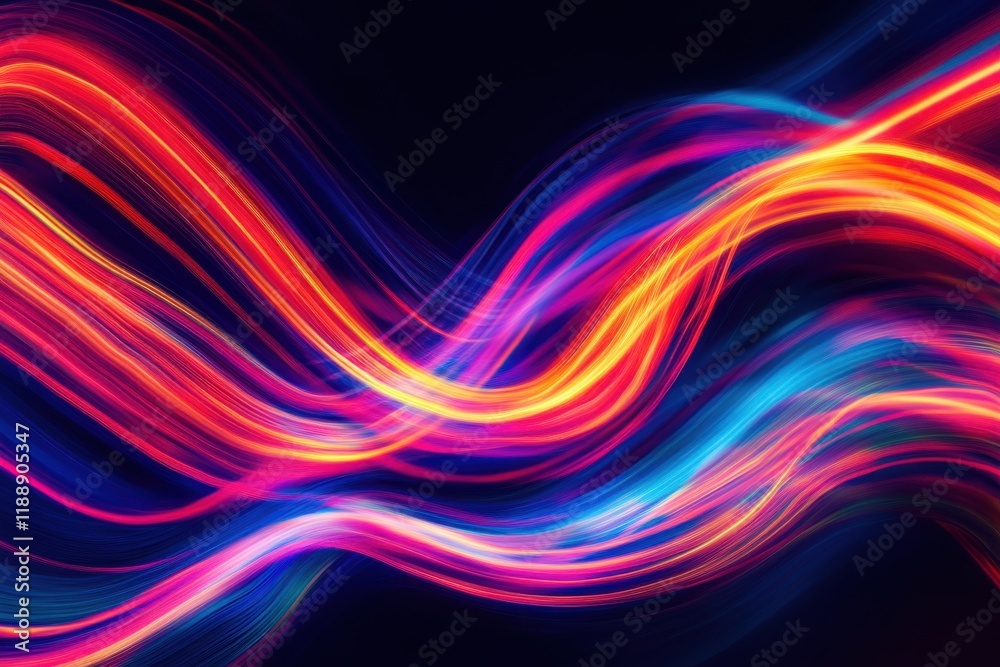 Poster vibrant neon light patterns creating immersive visual experiences for creative projects and digital 