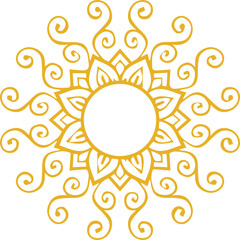 Beautiful flower art and mandala vector design