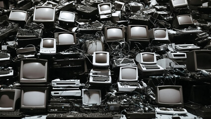 Abandoned retro computers