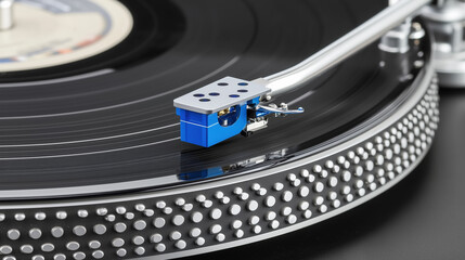 Old-fashioned turntable record player