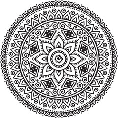 Beautiful flower art and mandala vector design