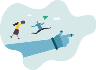 AI Artificial Intelligence help support business success, technology or innovation for new opportunity,business concept.flat character.