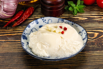 Italian soft young cheese burrata