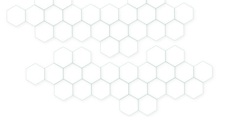 Abstract White Hexagonal Background. Luxury White Pattern. Futuristic abstract honeycomb technology white background. Geometric mesh cell texture	