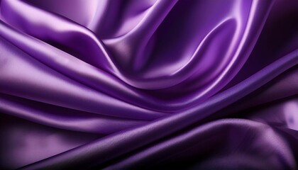 Obraz premium luxurious purple silk fabric with elegant folds and creases creating a sensual and opulent texture smooth satin surface reflects light evoking royalty and glamour