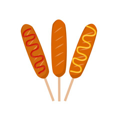 grilled sausage with different sauce