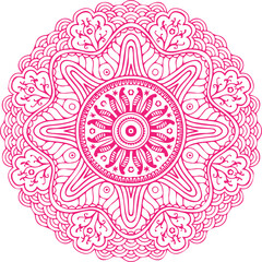 Beautiful flower art and mandala vector design