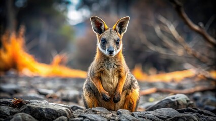 Long exposure reveals a rescued wallaby's gentle spirit, a heartwarming image from Australia's bushfire recovery.