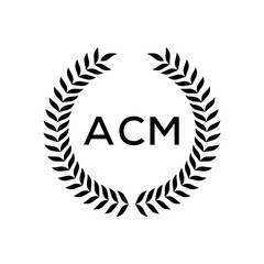 ACM Letter Initial Logo Design Template Vector Illustration

