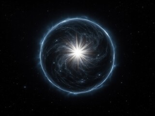 Obraz premium Cosmic Swirl: Galactic Vortex with Radiant Core