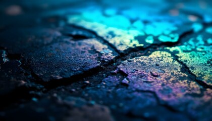 Old white concrete wall with cracks and peeling paint, close up. A close up of a white wall with cracks and cracks. Grungy wall texture with splattered red and blue paint on white and blue background