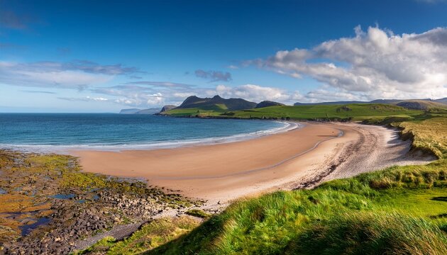 beautiful beach in dumfries and galloway scotland