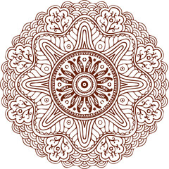 Beautiful flower art and mandala vector design