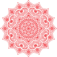 Beautiful flower art and mandala vector design