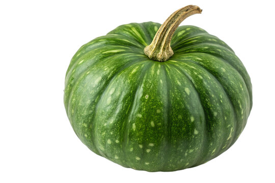 green pumpkin isolated on white background PNG.AI GENERATED