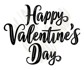 Happy Valentines Day lettering calligraphy with hearts shape. Romantic Template design for celebrating valentine's Day on 14 February. Wallpaper, flyer, poster, sticker, banner, card.holiday lettering