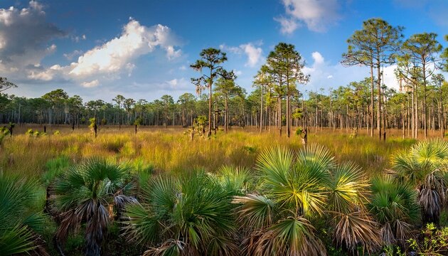 old growth mesic pine flatwoods with saw palmetto in north florida upland and scrub habitat great birding destination