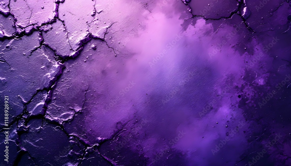 Poster purple stained grungy background or texture. purple stained concrete wall texture with dark vertical