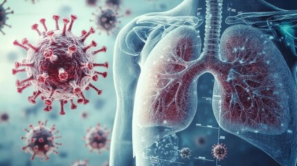 Human Metapneumovirus HMPV causes flulike respiratory symptoms. The image illustrates HMPVs effect on lung anatomy, emphasizing the need to understand it for better treatment and prevention