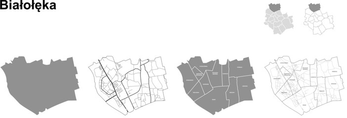 bialoleka road map warsaw svg