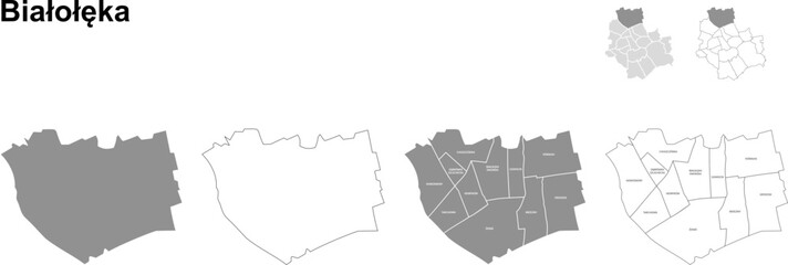 bialoleka administrative warsaw SVG © karonario
