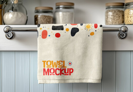 Premium Towel Mockup - Professional and Realistic Design Generated with AI