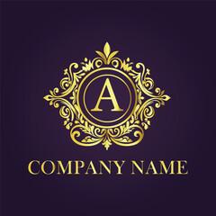 Vintage and luxury logo template Premium Vector, Royalty
