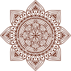 Beautiful flower art and mandala vector design