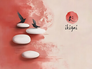 Minimalist ikigai concept