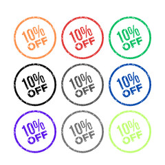 10% Off Discount Stamp Symbol