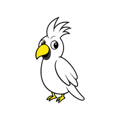 Obraz premium Cockatoo Cartoon vector