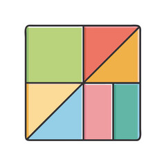 collage of colors vector icon, collage of colors vector illustration - simple illustration of collage of colors, perfect for logos,and collage of colors -themed designs.