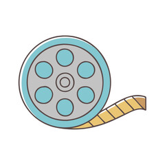 film reel vector icon, film reel vector illustration - simple illustration of film reel, perfect for logos,and film reel -themed designs.