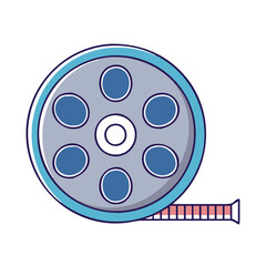 film reel vector icon, film reel vector illustration - simple illustration of film reel, perfect for logos,and film reel -themed designs.