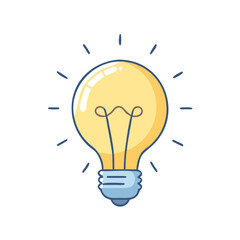 light bulb vector icon, light bulb vector illustration - simple illustration of light bulb, perfect for logos,and light bulb -themed designs.