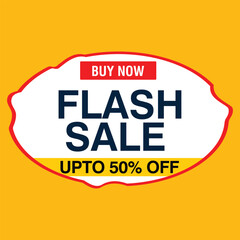 Flash Sales banner template design for social media and website.Special Offer Flash Sale campaign