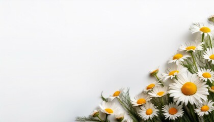 daisies within the corner of the white historical past