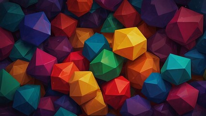 Obraz premium Colorful 3d geometric abstract background 