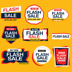 Flash Sales banner template design for social media and website.Special Offer Flash Sale campaign