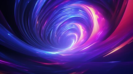 Swirling lines creating a vortex pattern with neon hues.