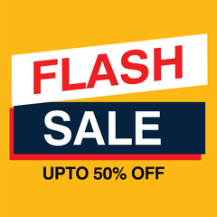 Flash Sales banner template design for social media and website.Special Offer Flash Sale campaign