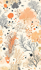 Seamless Tile Patterns Featuring Intricate Geometric and Floral Motifs, Hand-Drawn Doodles, and Traditional Ethnic Designs in Muted and Vibrant Color Palettes