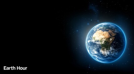 Fototapeta premium Earth Hour: A Glowing Tribute to Planetary Unity and Sustainability 6