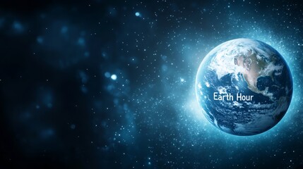 Fototapeta premium Earth Hour: A Glowing Tribute to Planetary Unity and Sustainability 5